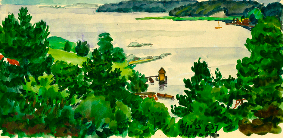 Utsikt från Trappstigen 6 över Gåsö och Älgösund